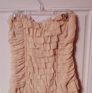 Arden B. Ruffled Mini Dress in Blush
